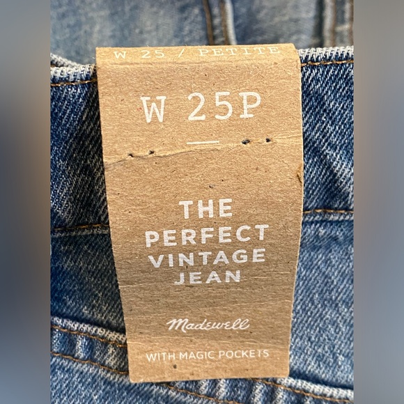 NWT Madewell The Petite Perfect Vintage Jean in Ainsworth Wash Sz. 25P - Picture 7 of 13